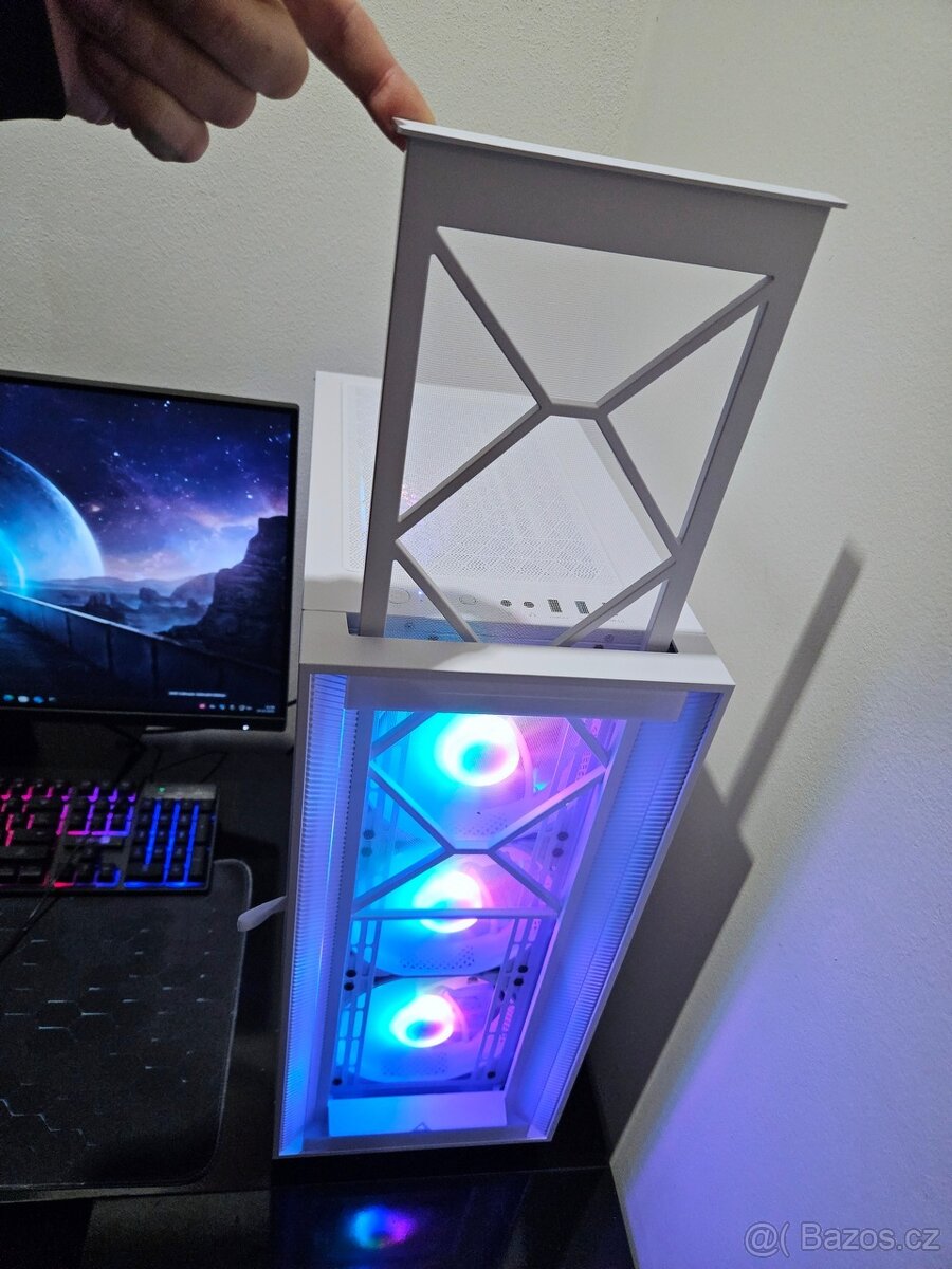 🔥 Bílé herní PC Ryzen 5|RX5700XT|16GB|1TB SSD|WiFi|ARGB - 5