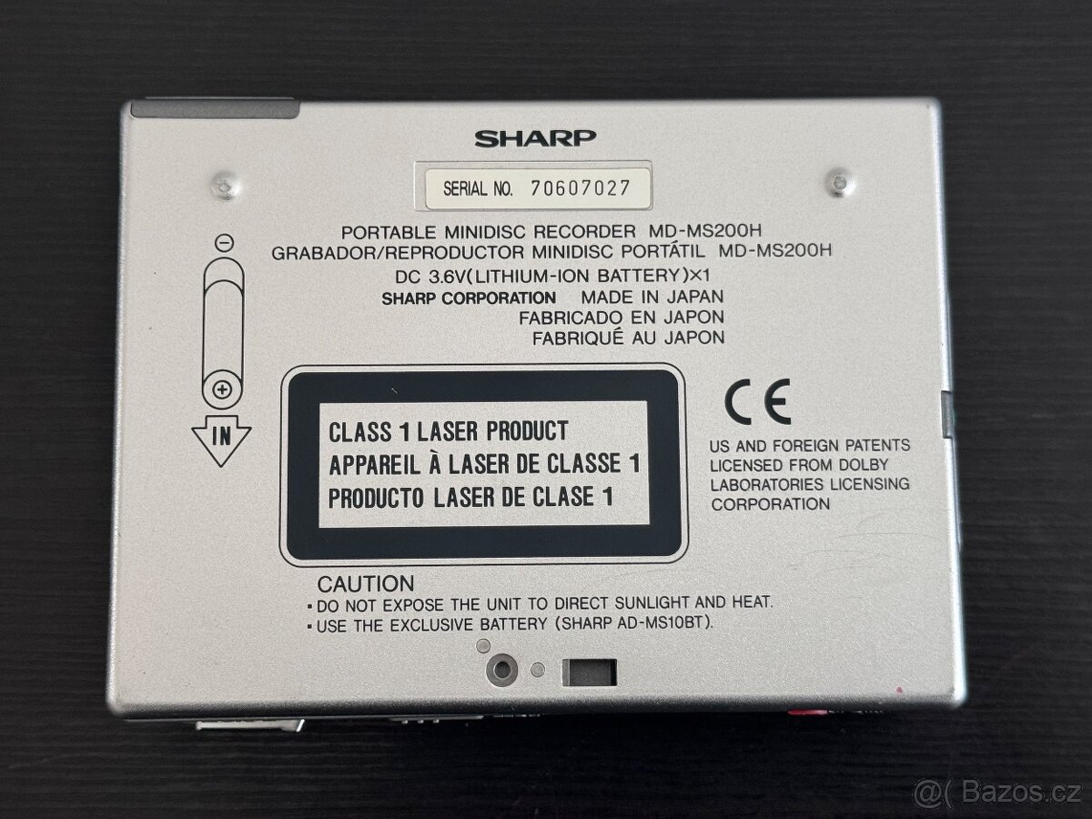 SHARP MD-MS200H MD Walkman MiniDisc přehrávač/rekordér - 5
