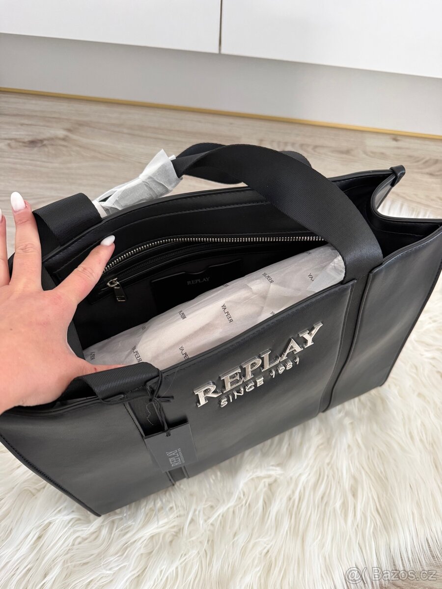 Černá, dámská kabelka Replay - 5