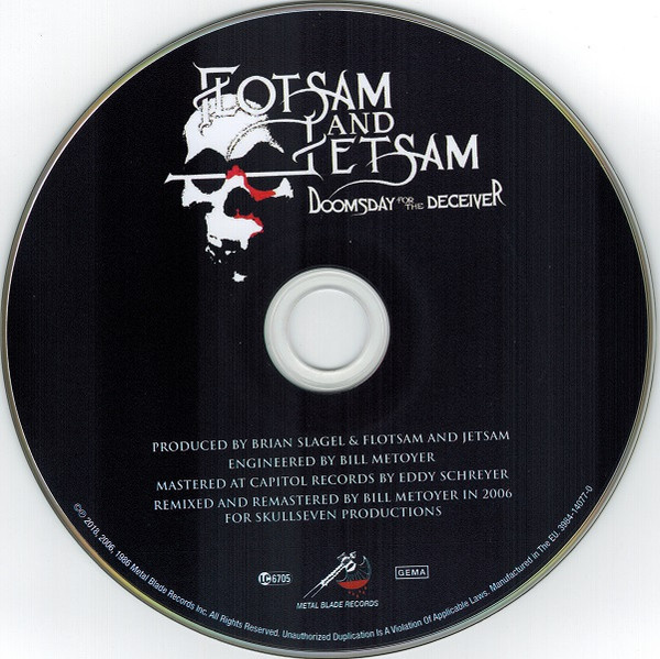 CD Flotsam&Jetsam - Doomsday For The Deceiver 1986 digipack - 5