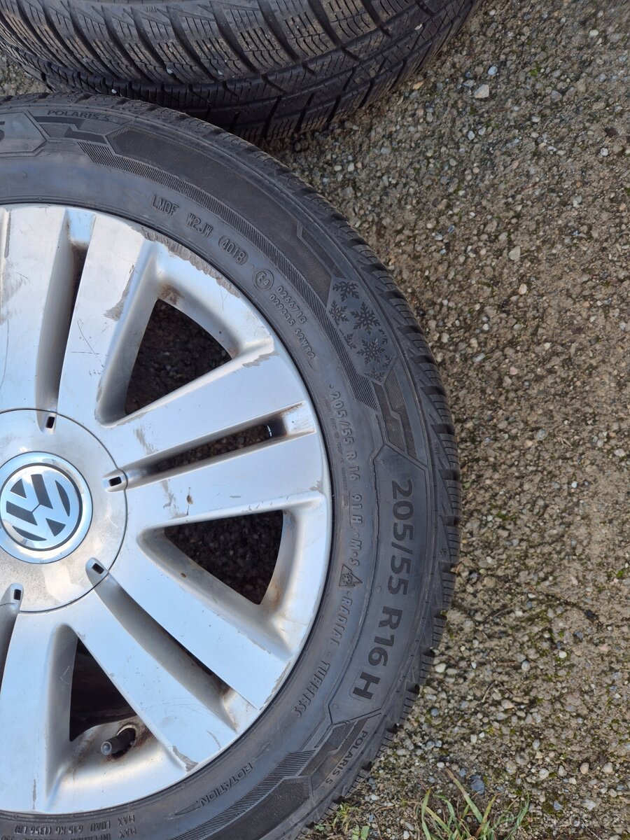 Zimní Alu Sada 5x112R16,Barum Polaris 205/55R16 - 5