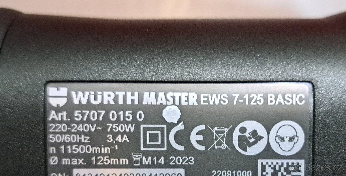 Úhlová bruska WURTH EWS 7-125 BASIC (NOVÁ) - 5