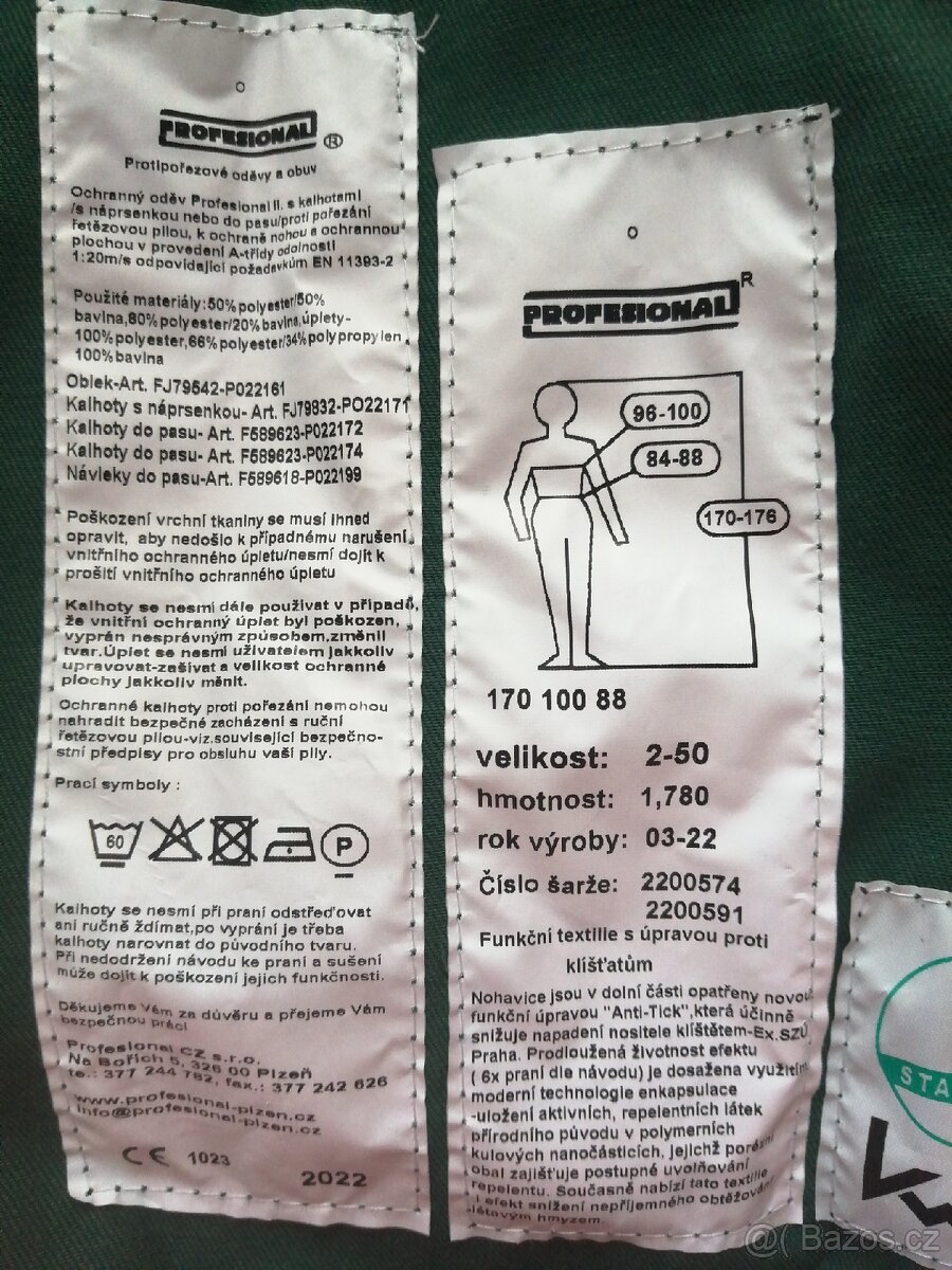 Protipořezový oblek PROFESSIONAL
- 5