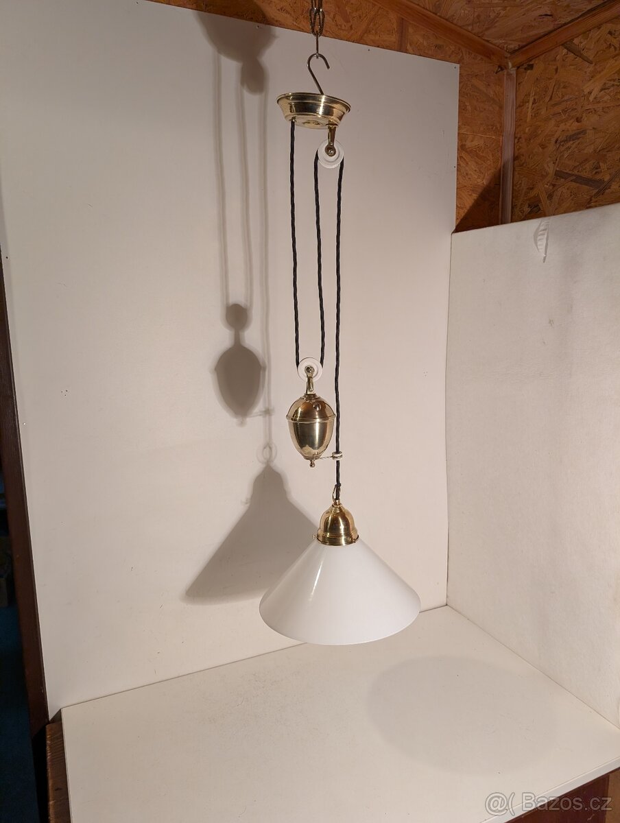 mosazná pěkná stahovačka stahovací lustr až 2 ks - 5