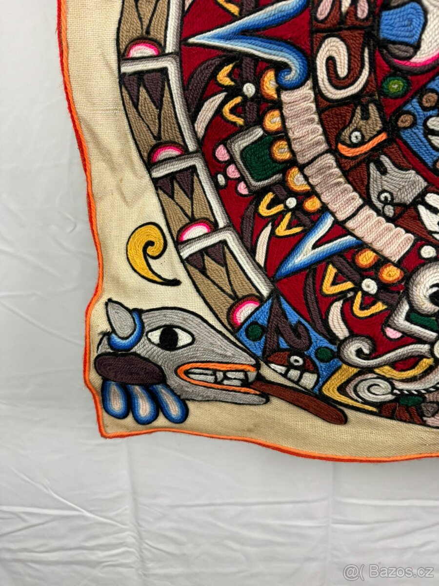 Ručně vyšívaný mexický textil (602011) - 5