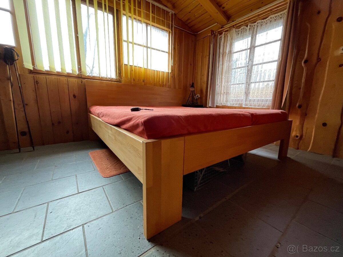 Prodám masivní buk.postel - 5