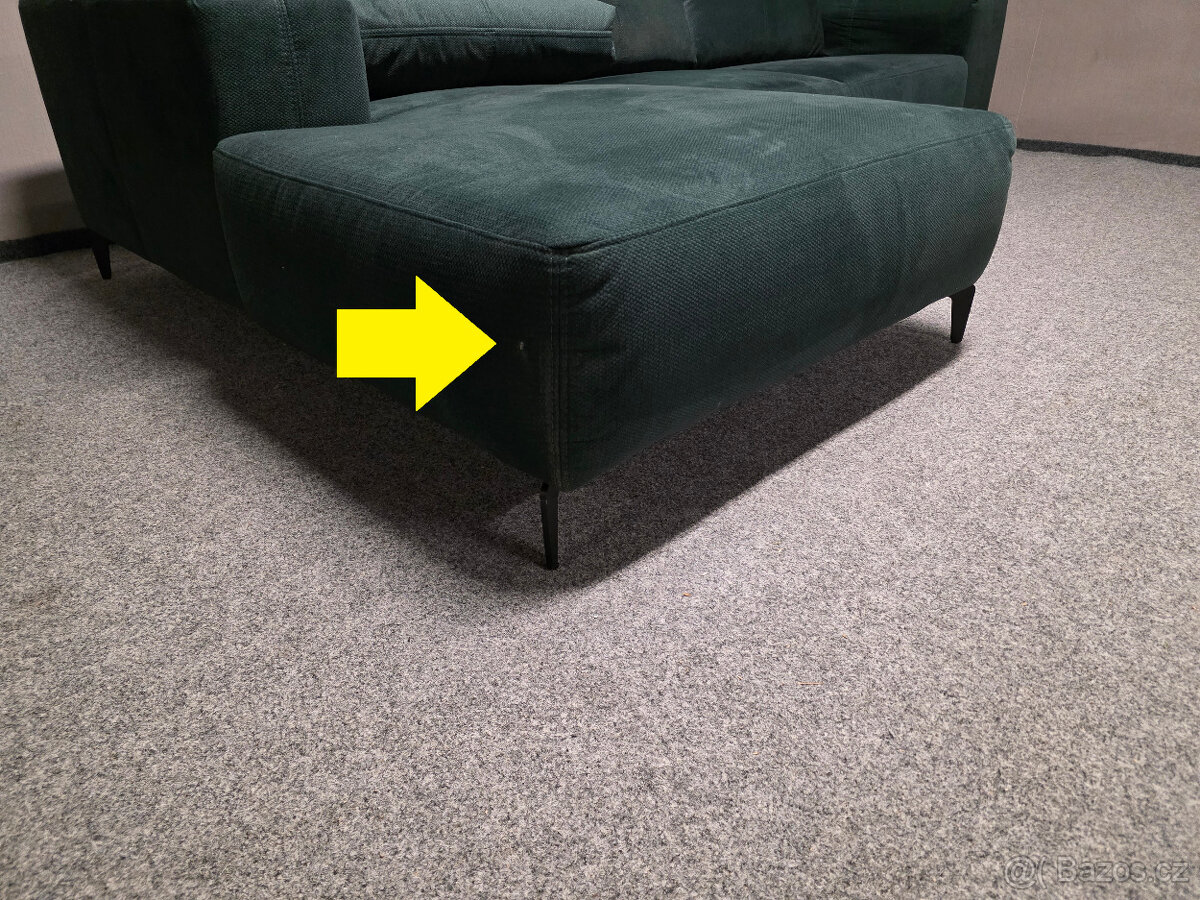 Zelená rohová sedačka GABRIELA - 5