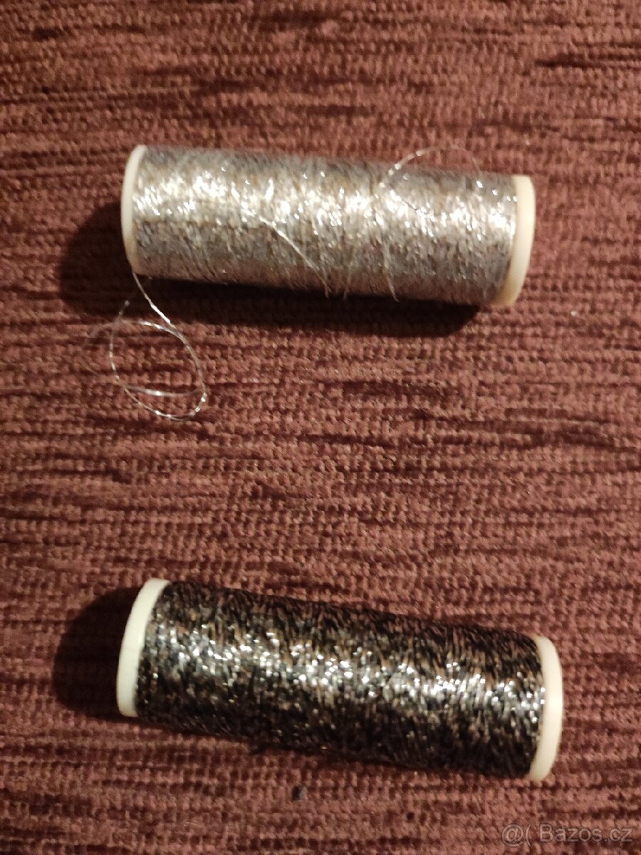 Příze Sarah, Příze Elen, třpytivé nitě + jehlice - 5