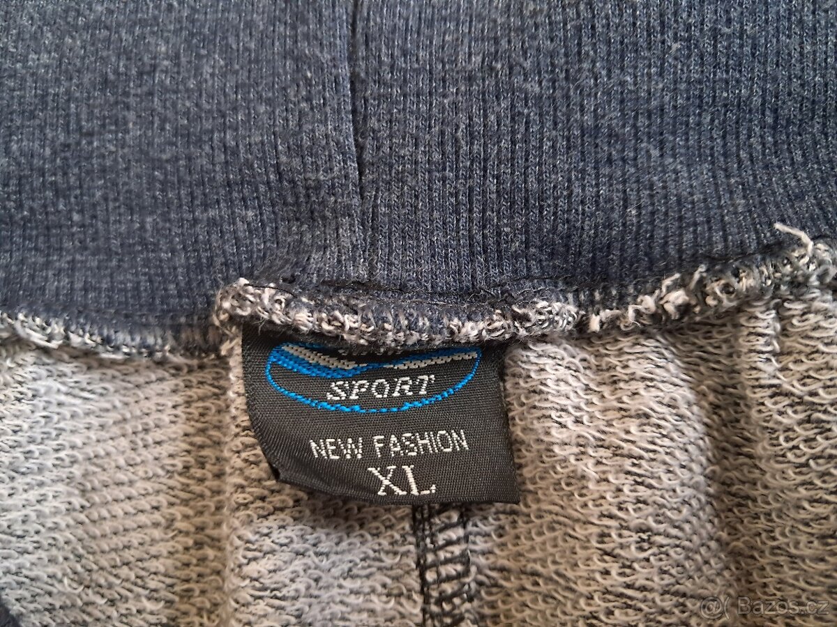 Kalhoty, tepláky, vel. XL šedo černé - 5