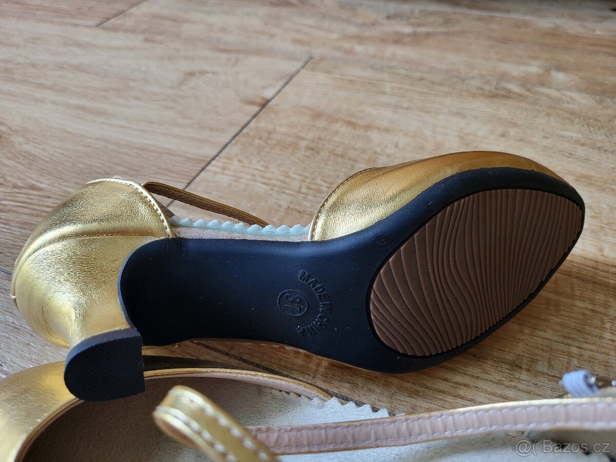 Dívčí taneční obuv (37) - zlaté - 5