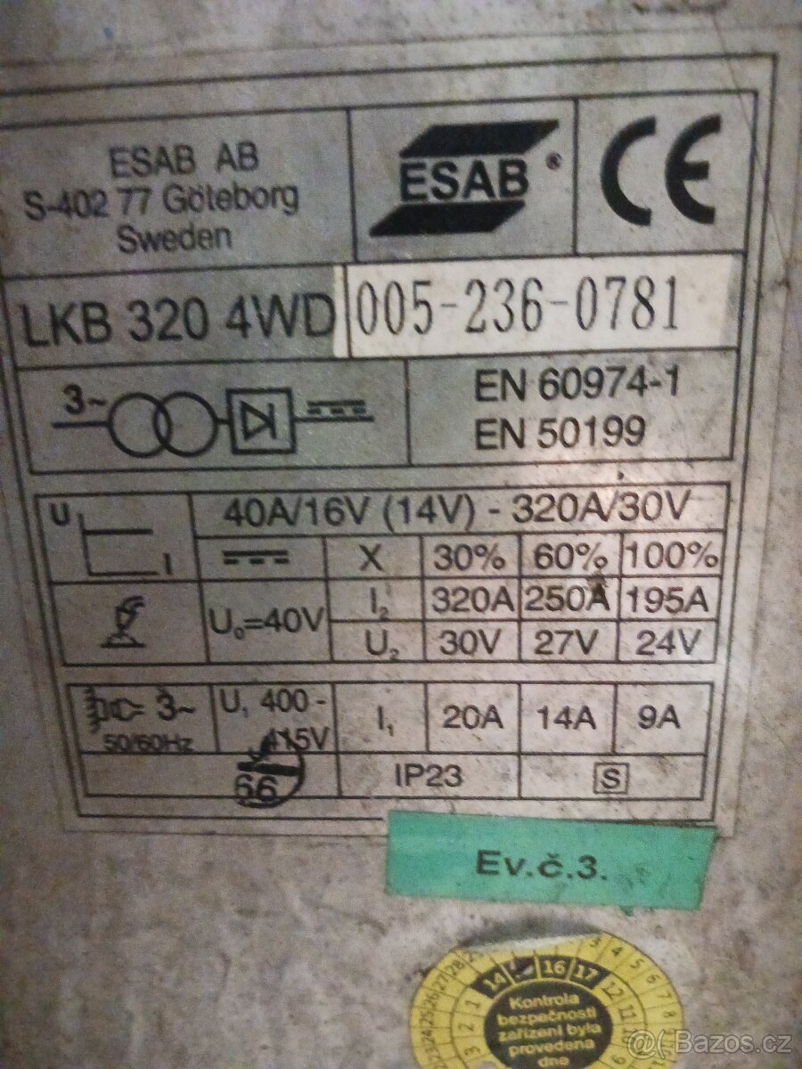 Svářečka ESAB LKB 320 4WD - 5
