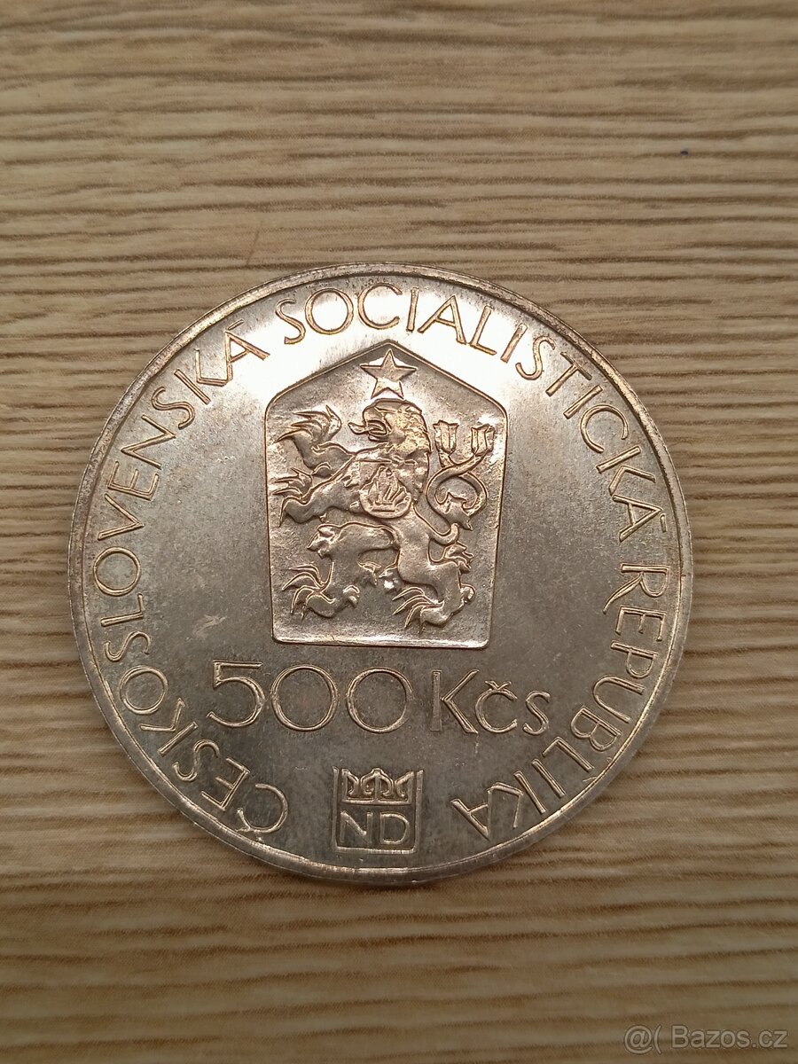 Stříbrná 500 Kčs 1983 Národní divadlo (3) - 5