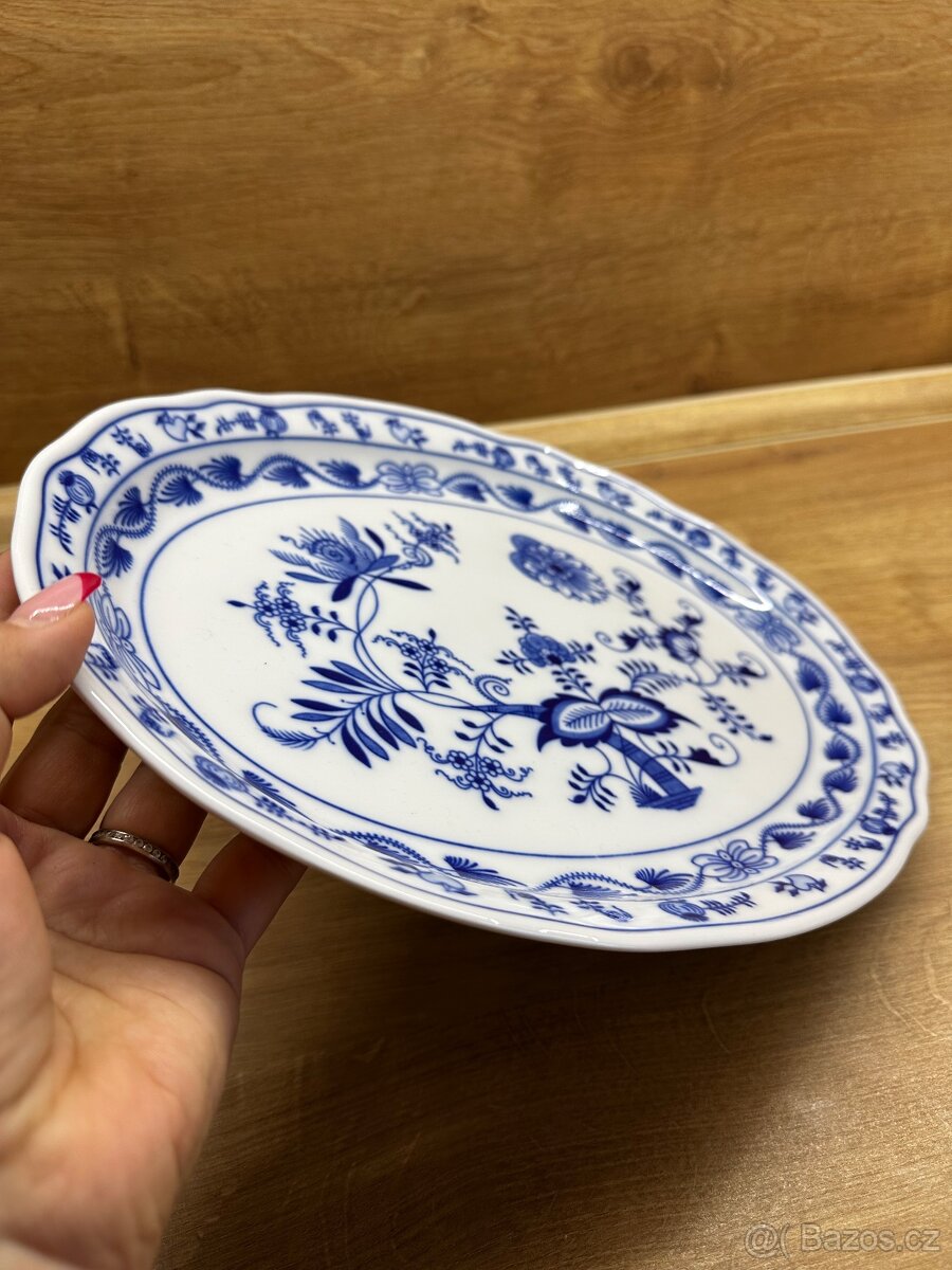 TALÍŘ CIBULÁK OVÁLNÝ 34 CM ORIGINÁLNÍ ČESKÝ PORCELÁN DUBÍ - 5