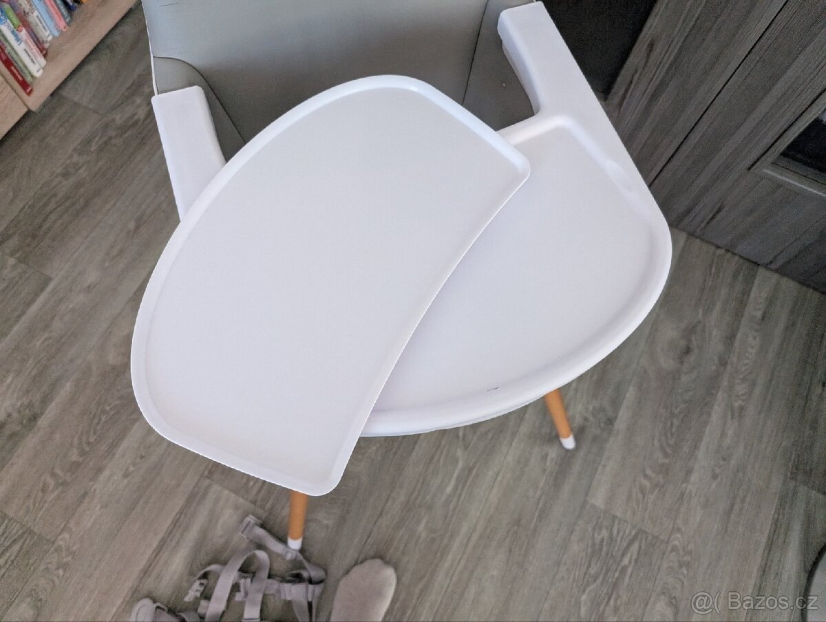 Dětská jídelní židlička Kinderkraft FINI šedá - 5