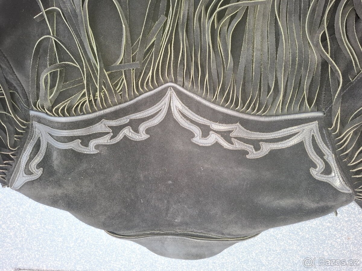 Westernová kozena bunda s třásněmi - 5