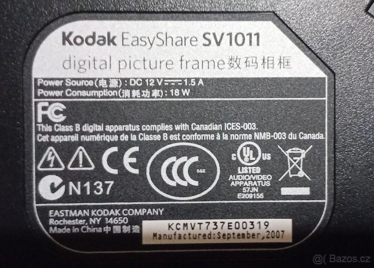 Fotorámeček LCD KODAK Easyshare SV1011 - 5