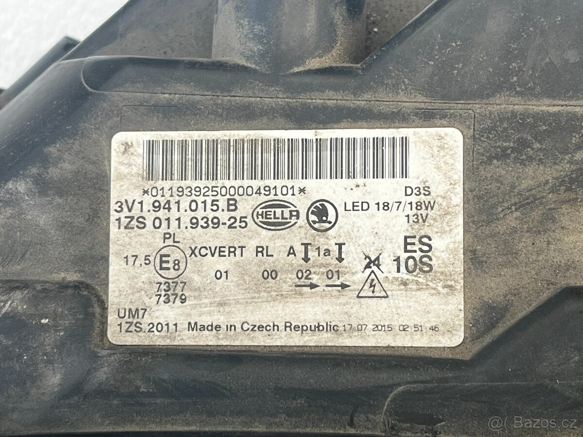 Škoda Superb 3 do 2019, LP světlomet - 5