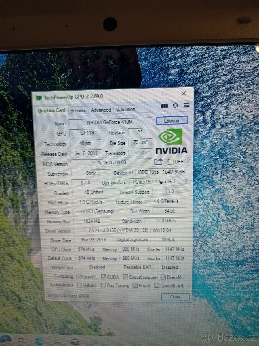 Sony VAIO – i3 / GeForce grafika / funkční - 5