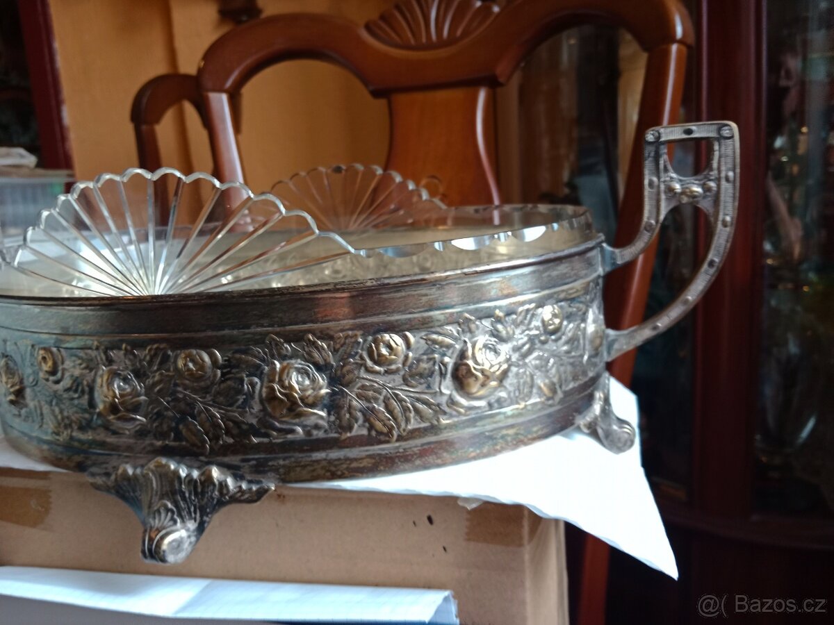 Krásný starožitný málo vídaný secesní nástolec, - 5