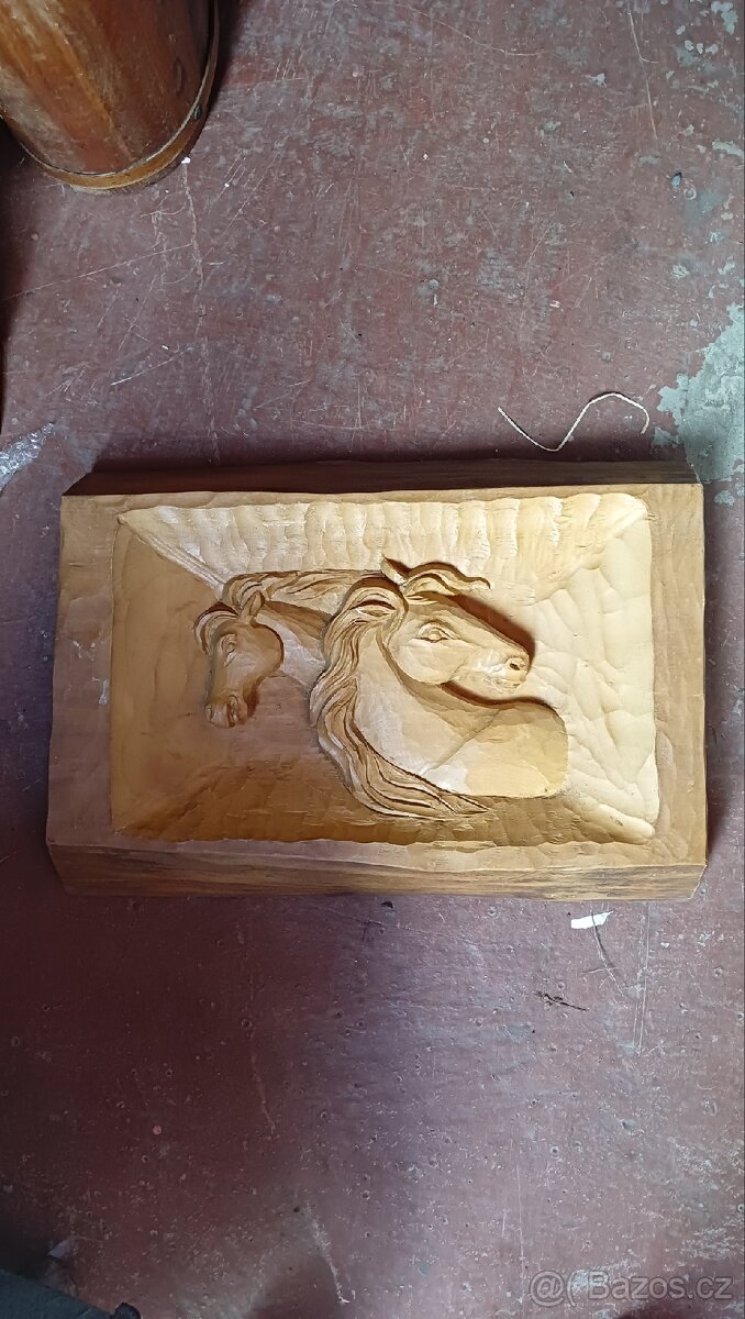 Dřevěný obraz koní - 5