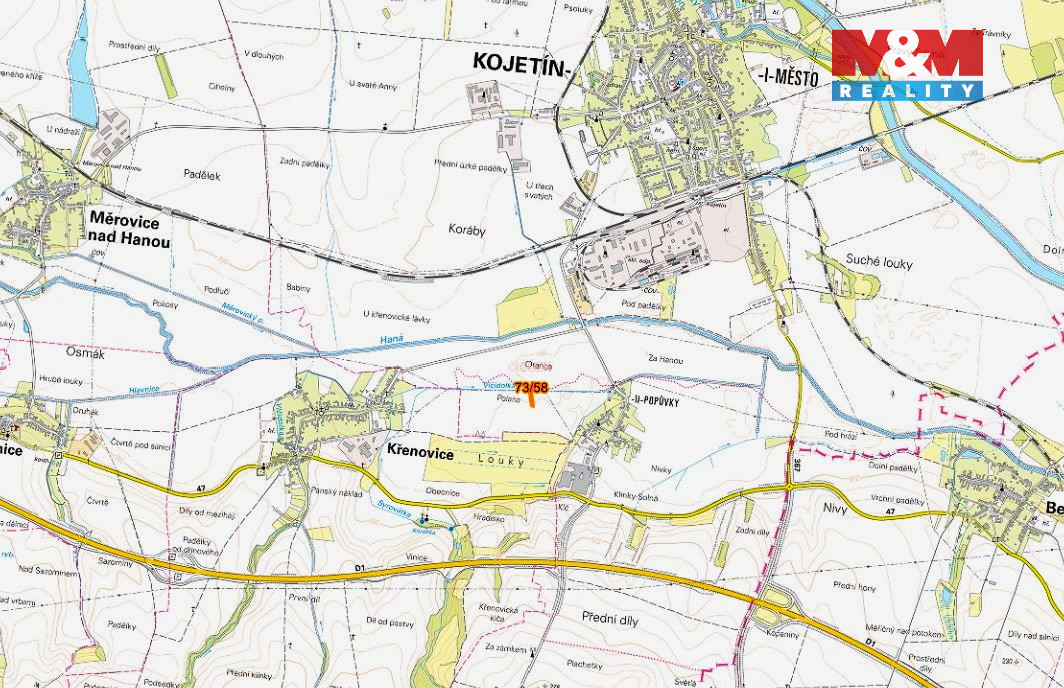 Prodej pole, 1917 m², Popůvky u Kojetína - 5