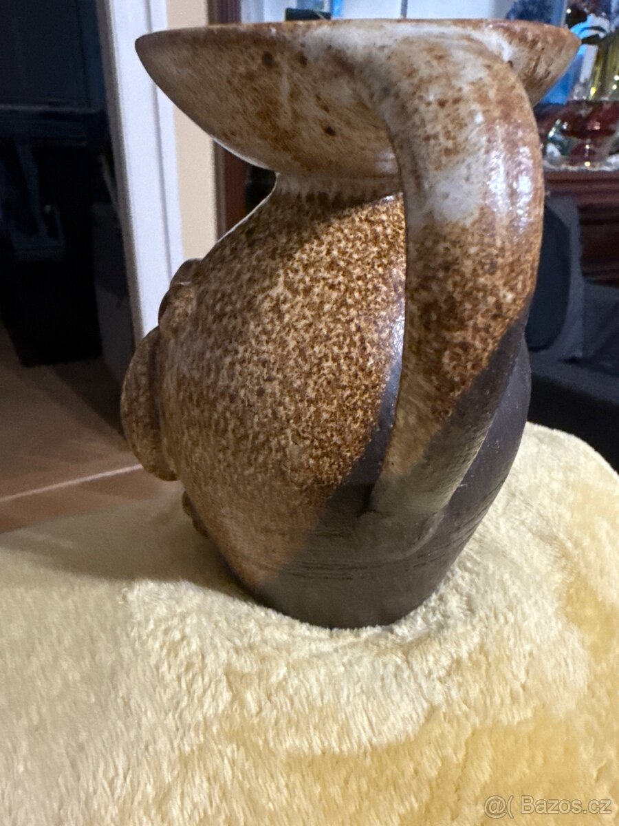 KUNŠTÁT KERAMICKÝ SVÍCEN/VÁZA HLAVA 17 cm - 5