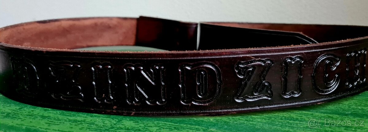 Pásek, opasek, kožený - ruční česká práce - nový, nepoužitý - 5