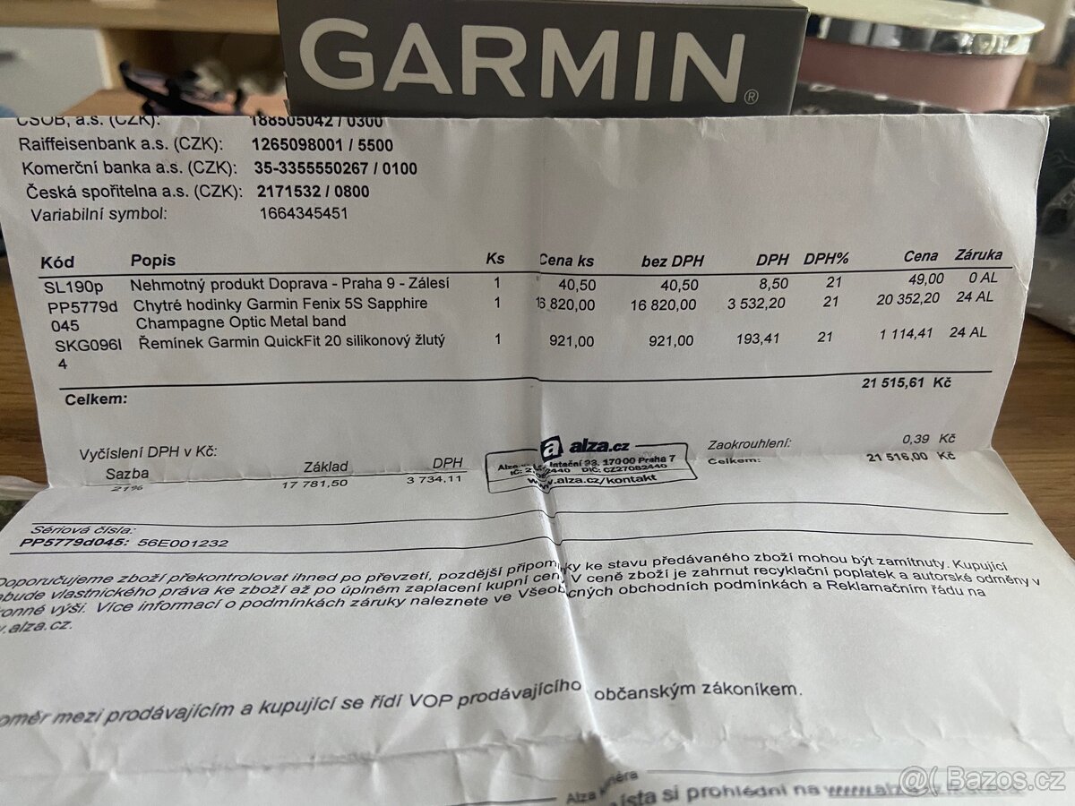 Garmin Fenix 5S Sapphire Champagne, TOP stav - 5