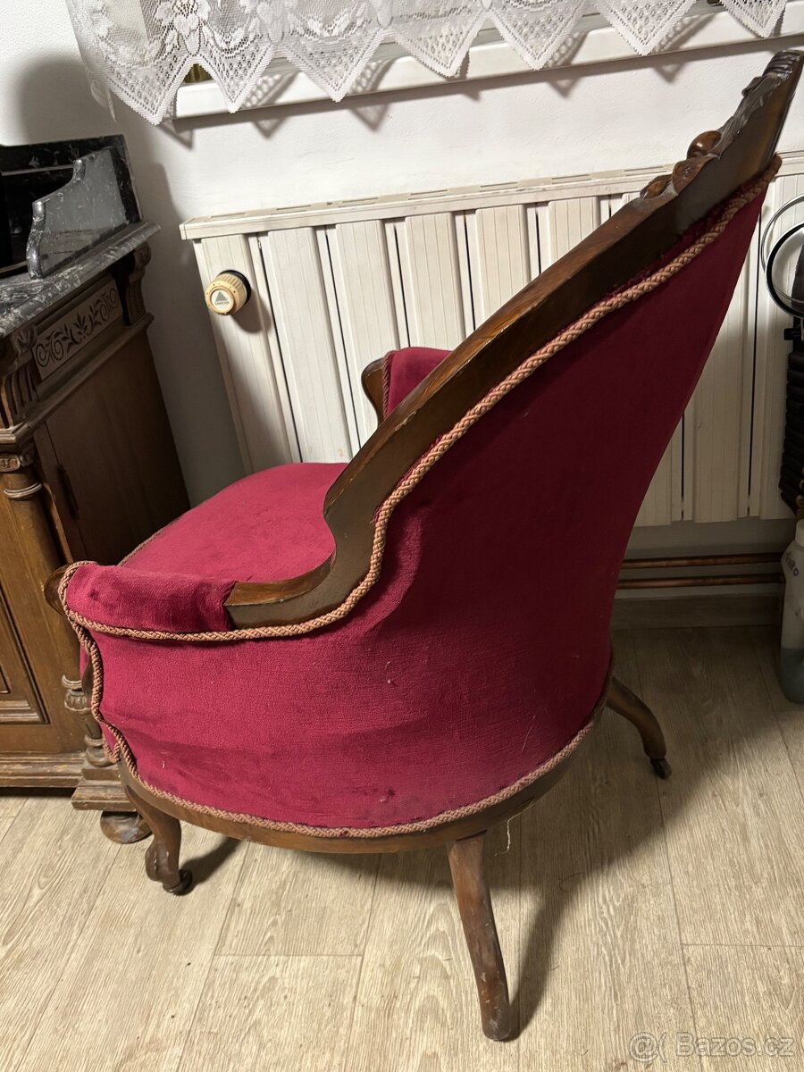 Starožitný křeslo historismus - 5