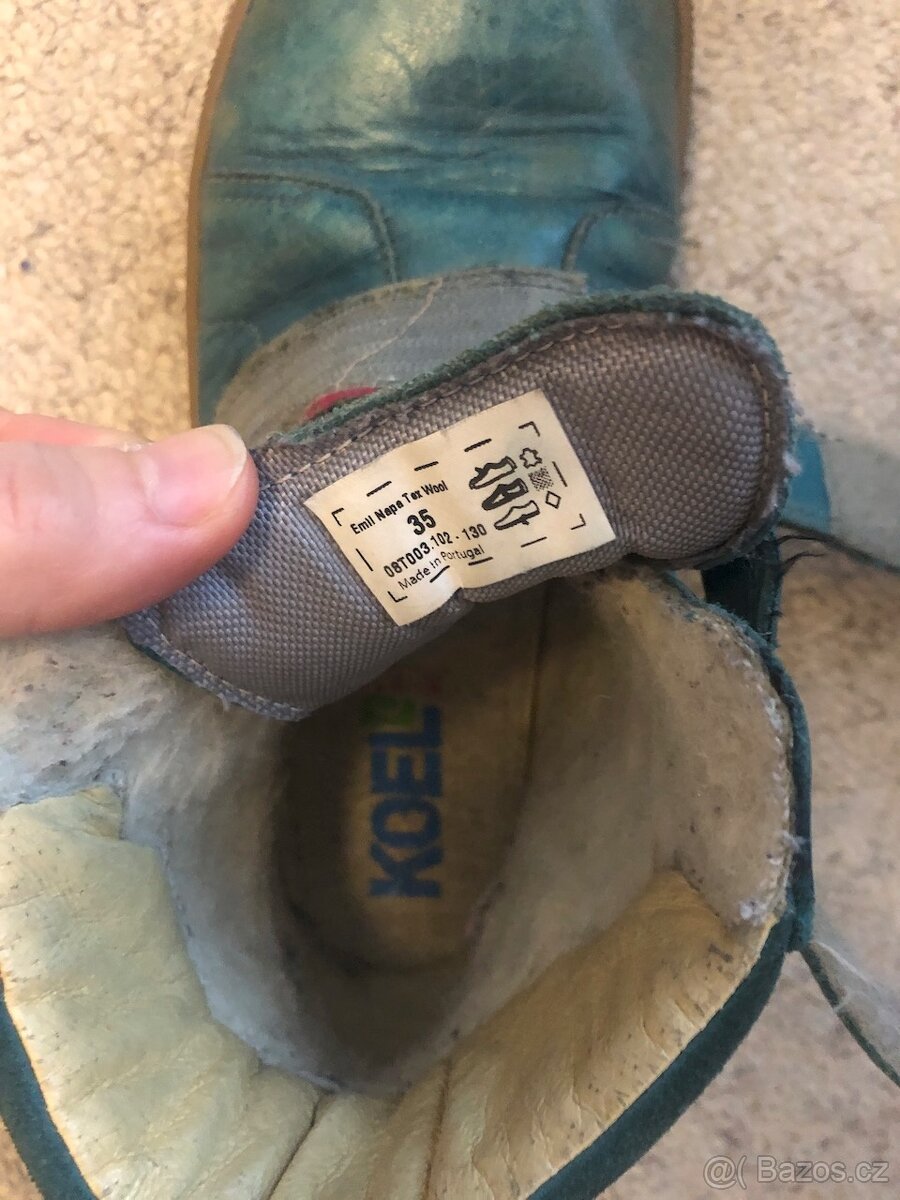 Dívčí zimní barefoot boty Koel nappa tex, vel. 35 - 5