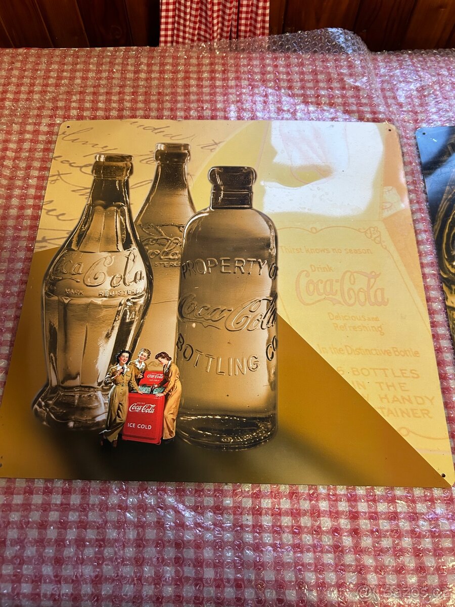 Plechové cedule CocaCola 4ks - 5