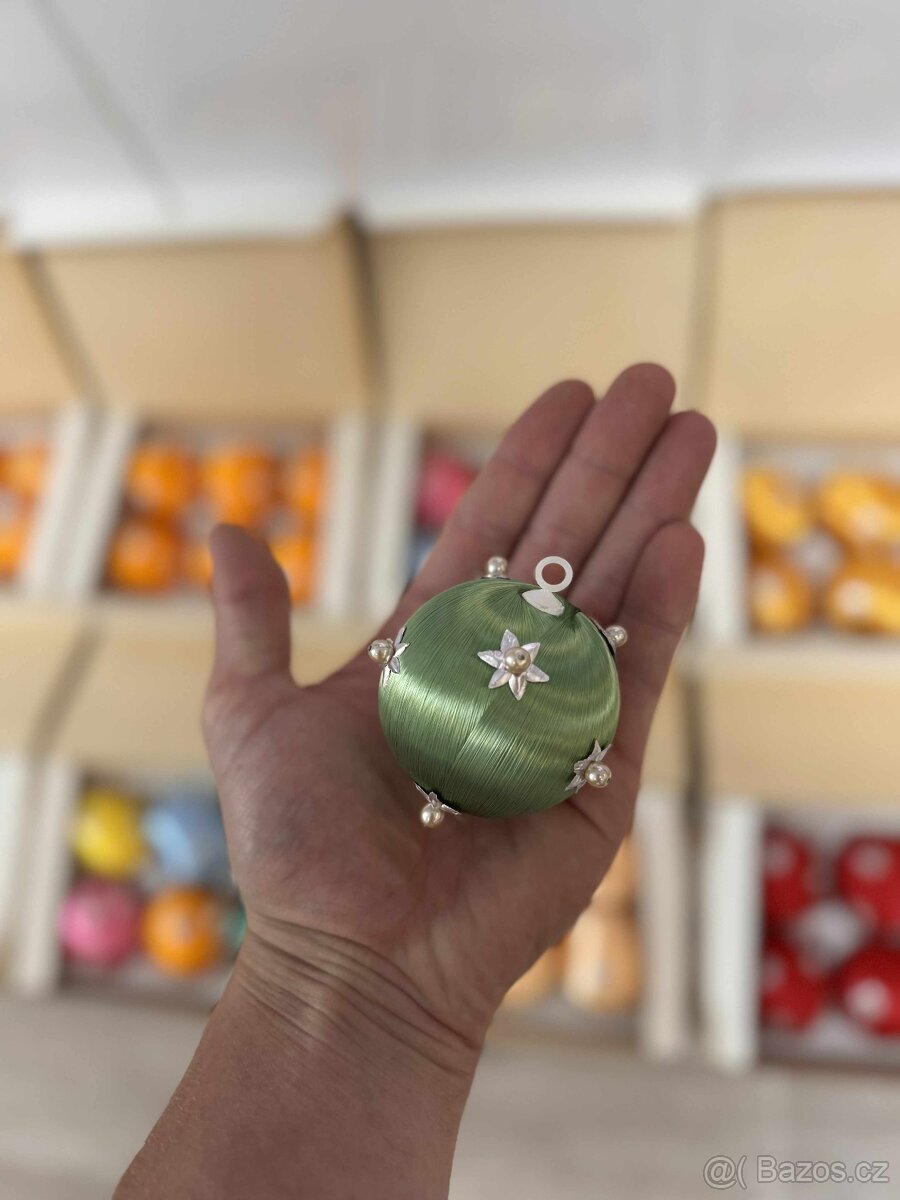 Staré Vánoční kouličky / ozdoby ( NOVÉ - nález) - 5