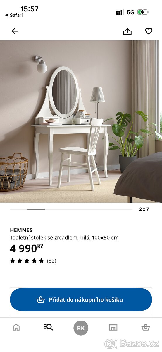 Hemnes toaletní stolek IKEA - 5