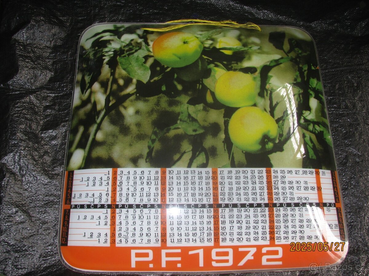 staré skleněné kalendáře a reklamy - 5