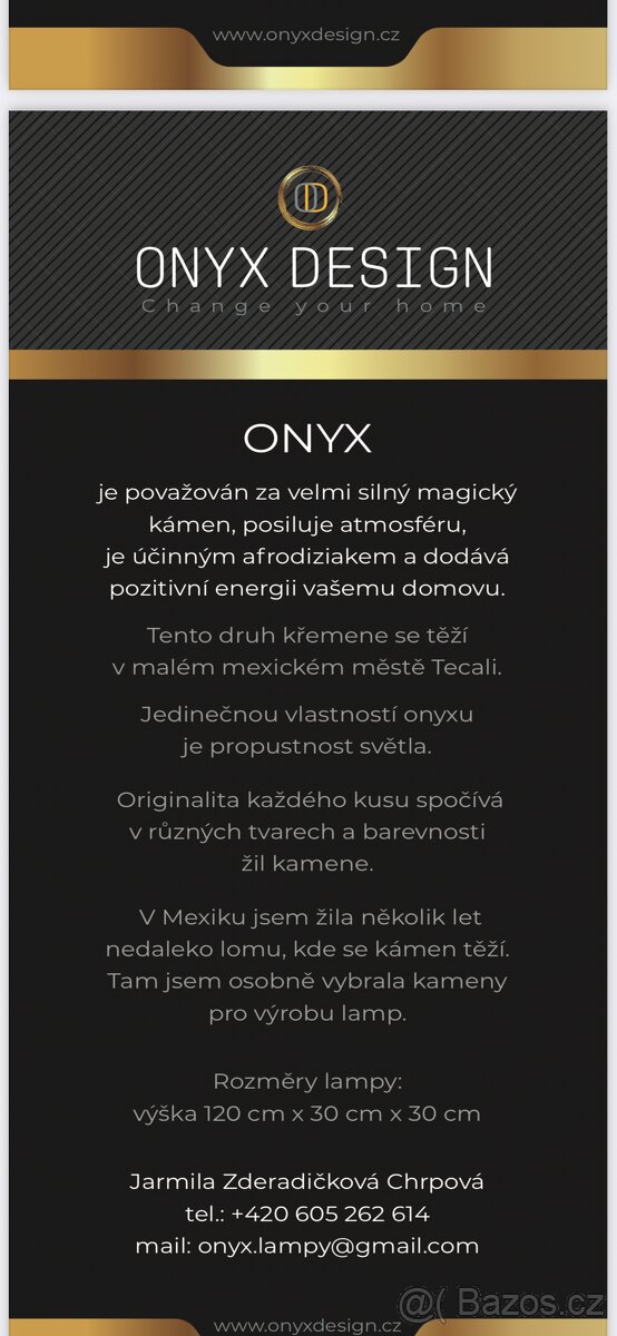 Lampa onyxova - 5