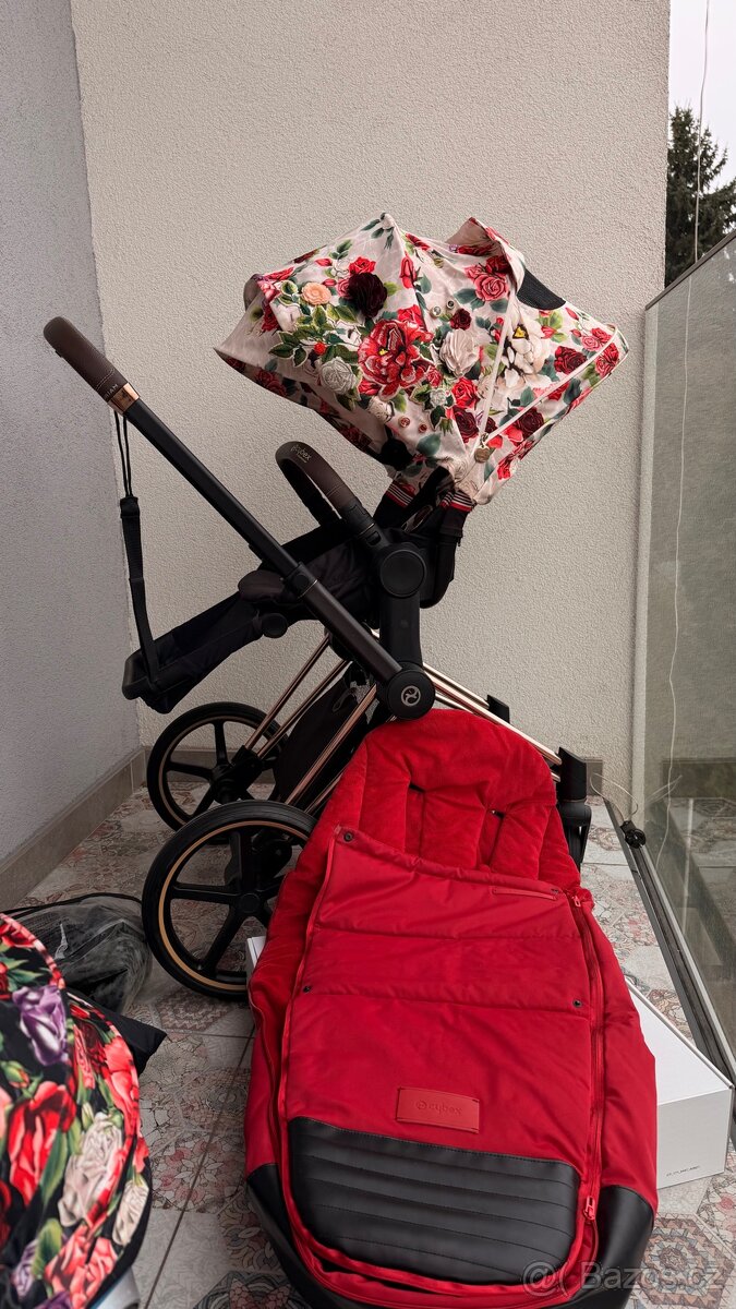 Kočárek Set 3v1 Cybex Priam Spring Blossom - 5