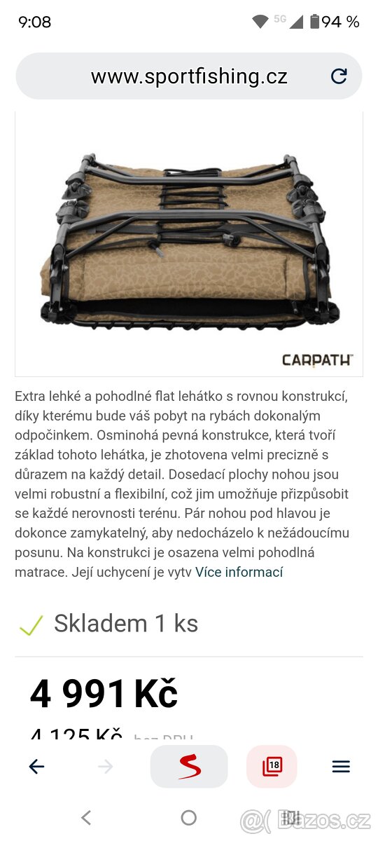 Bivakove lehátko Delphin - 5