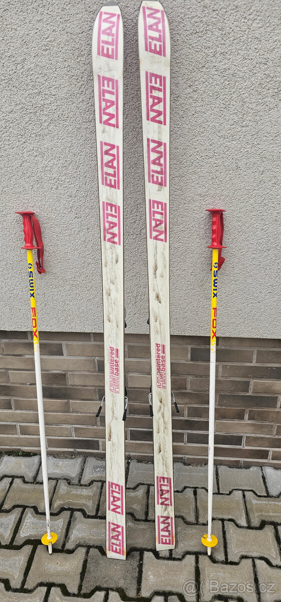 Lyže Elan 179cm - Carbon - vázání Marker M16 - hůlky. - 5