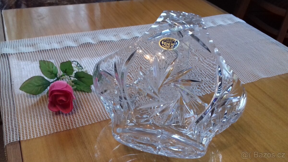 miska a svícen KOBALT // BROUŠENÉ SKLO - 5