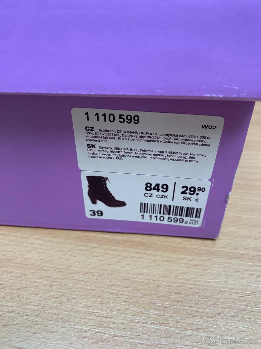 Dámská obuv Deichmann vel. 39 Top Stav - 5