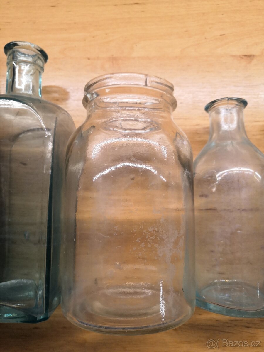 Starožitné lahve, lahvičky, flašky - 5
