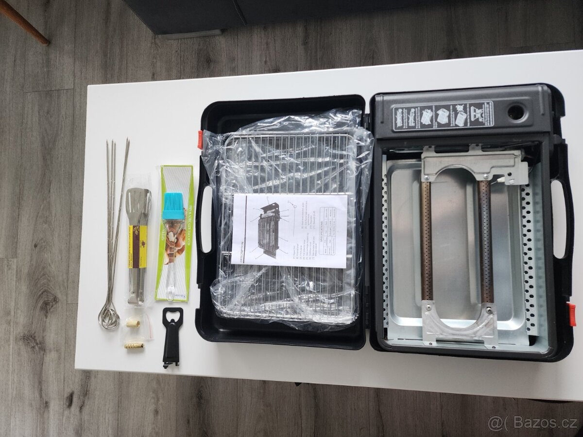 Přenosný plynový gril v kufříku – nový - 5