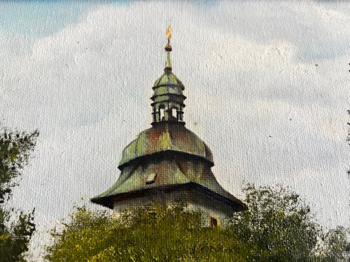 Obraz Zámek Benátky nad Jizerou, Zdeněk Vrba, olej 37x57 - 5