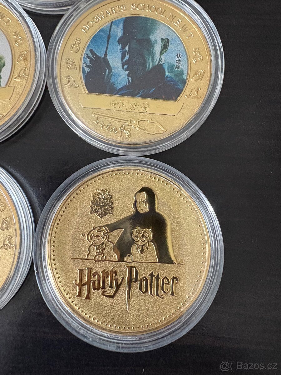 Prodám kovové dekorační mince s motivem Harryho Pottera - 5