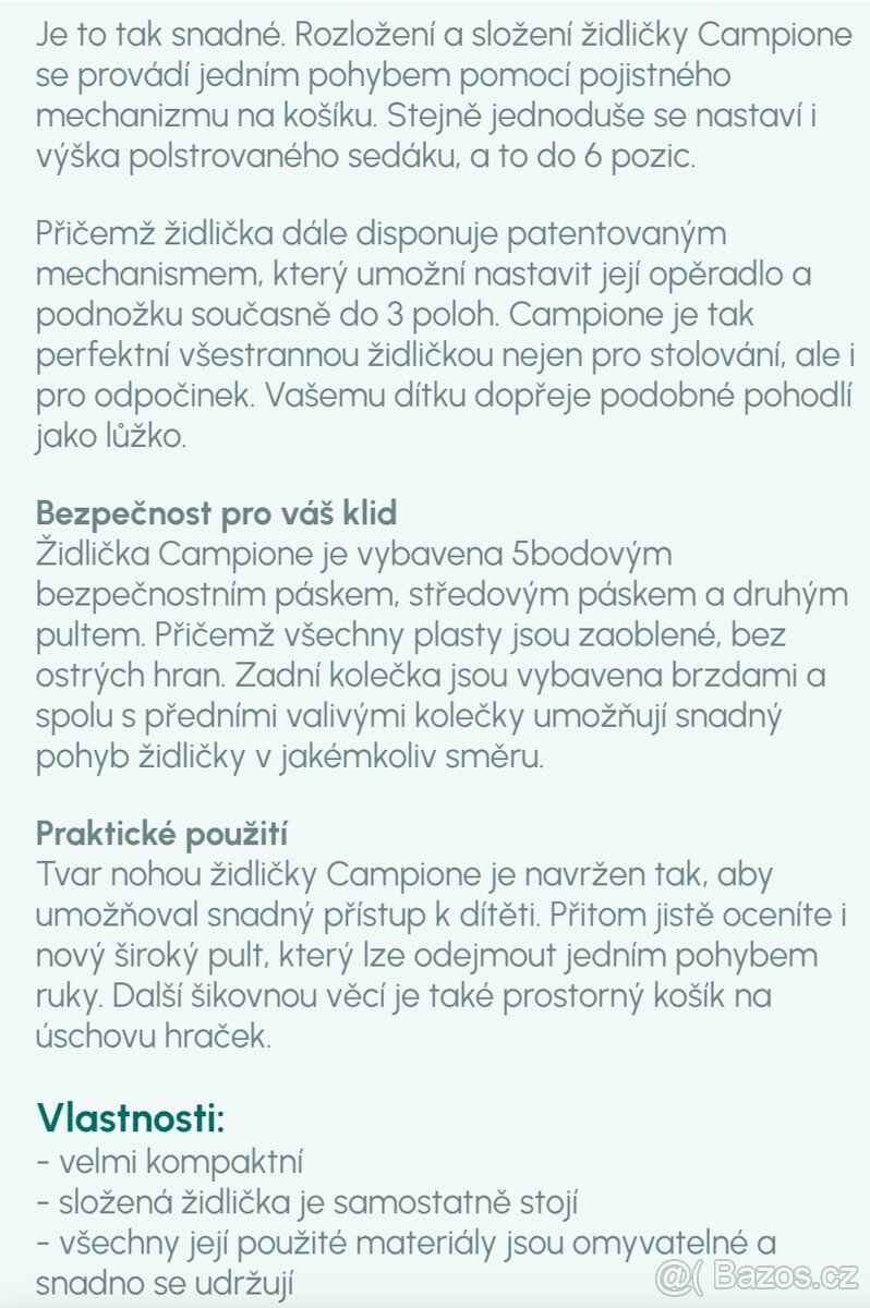 Dětská jídelní židlička - 5