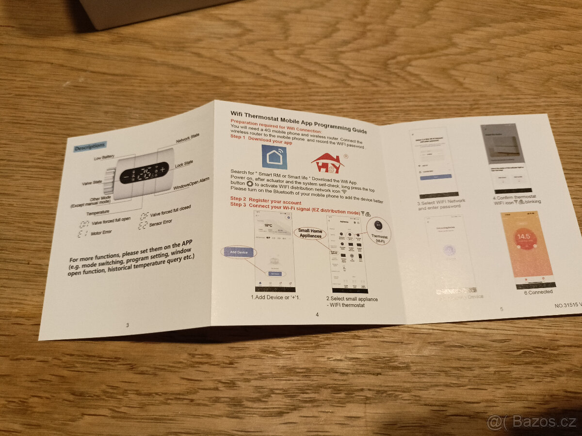 BOT Chytrá WiFi termostatická hlavice TH4 Tuya - 5