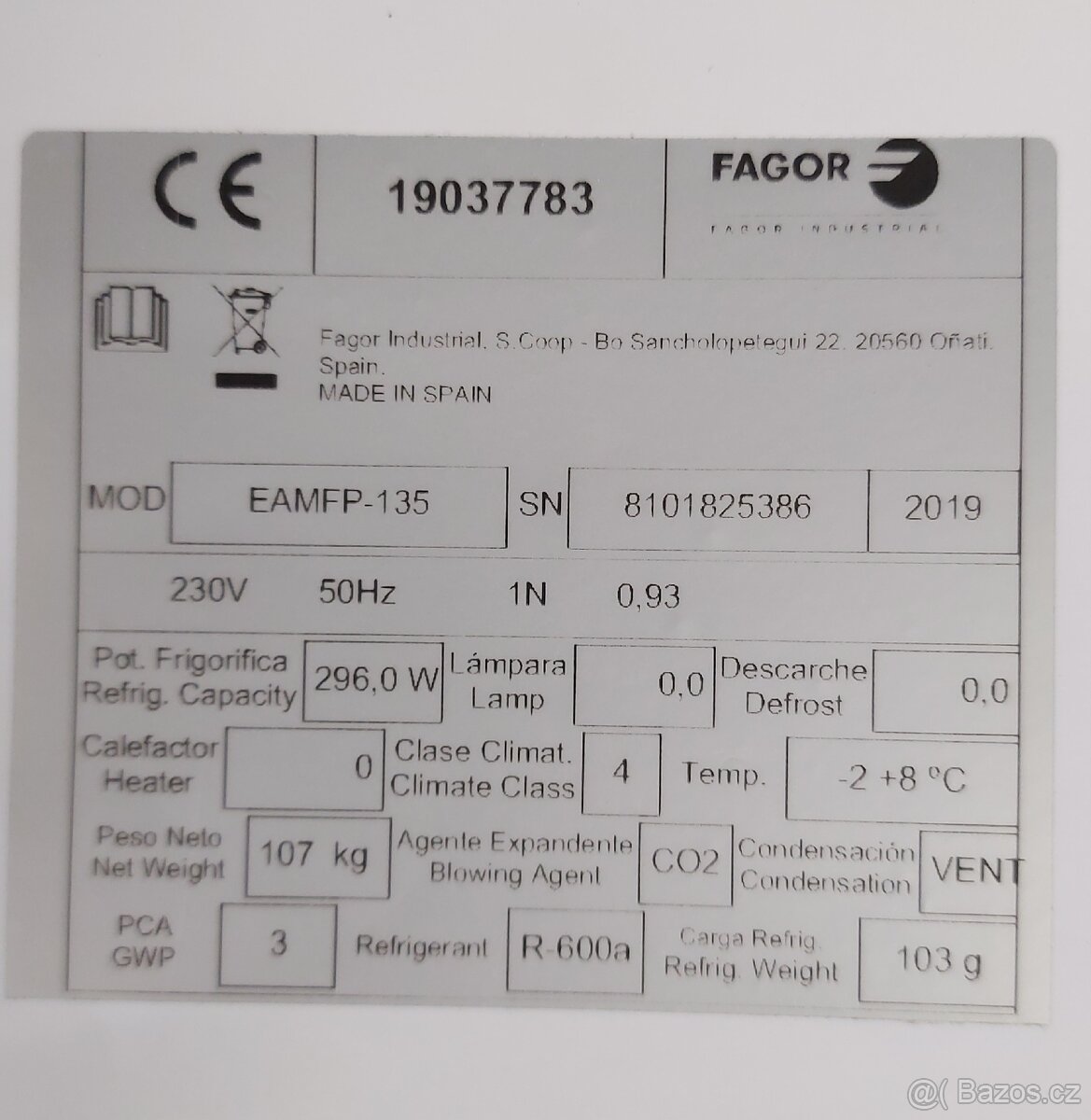 FAGOR Chladicí stůl EMFP 135 - 5