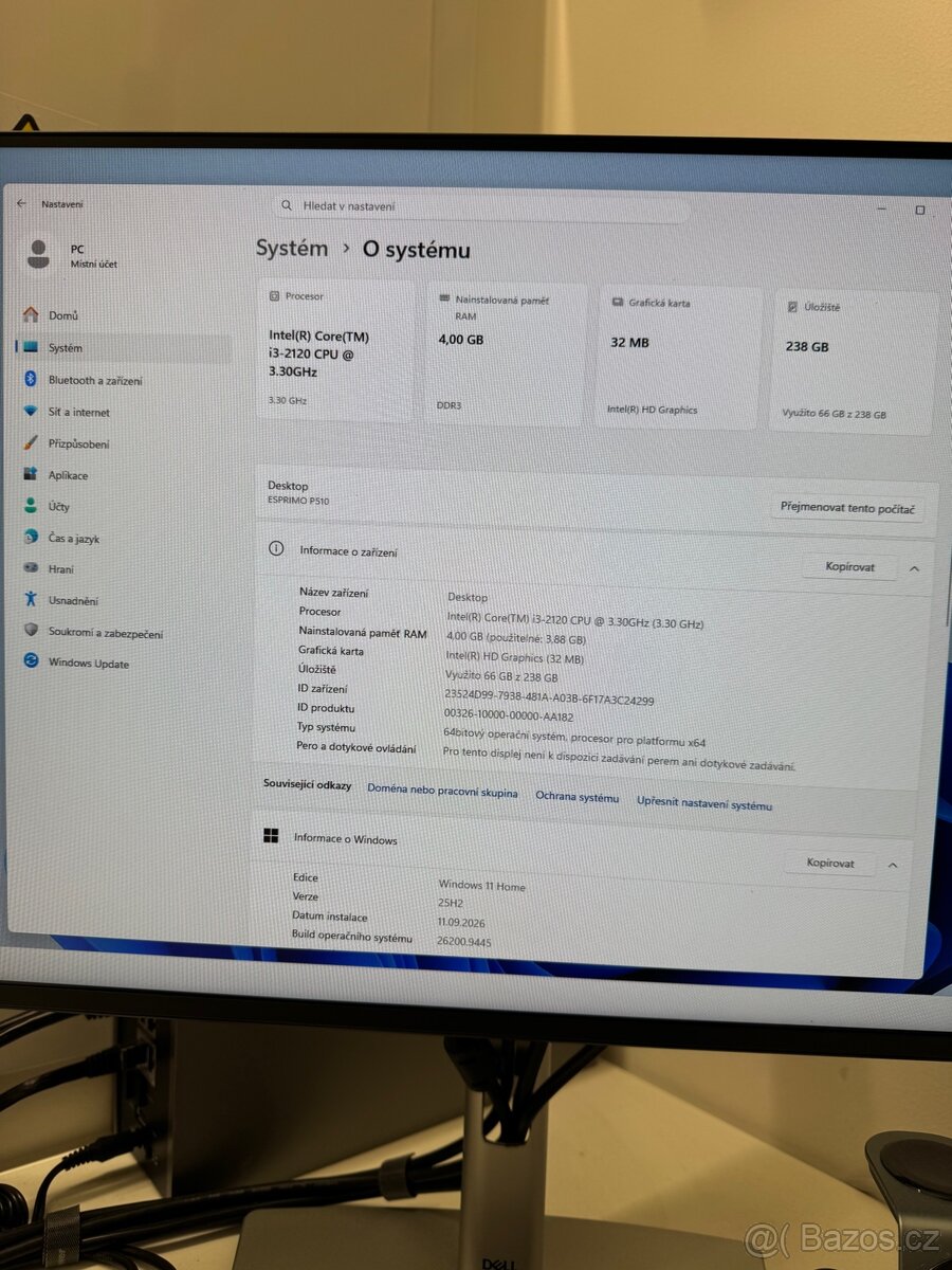 Stolní PC - Intel i3 / 256GB SSD / Windows 11 - 5