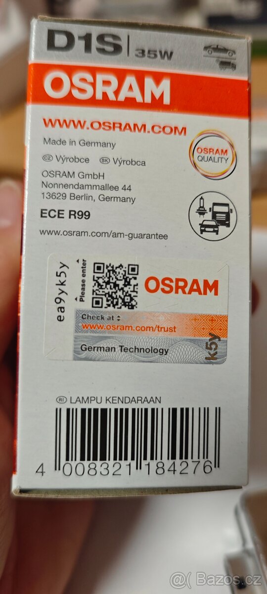 Xenonová výbojka Osram Xenarc Original D1S PK32d-2 85V 35W - 5