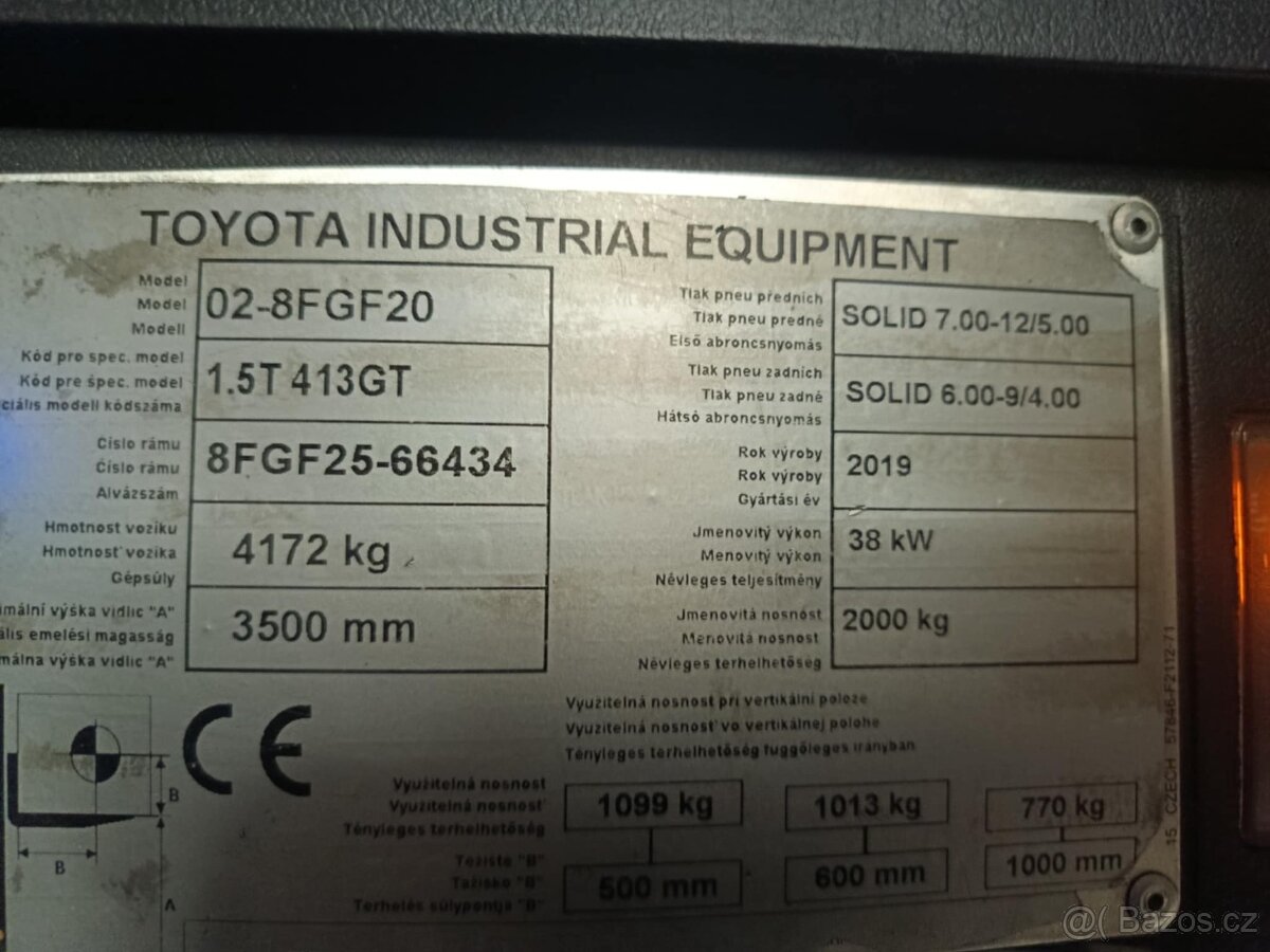 Čelni vysokozdvižný vozík Toyota 02-8FGF20 - 5